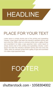 Newsletter corporate vector layout template for business or non-profit organization