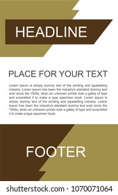 Newsletter corporate vector layout template for business or non-profit organization