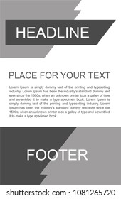 Newsletter corporate vector layout template for business or non-profit organization