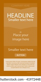 Newsletter corporate vector layout template for business or non-profit organization