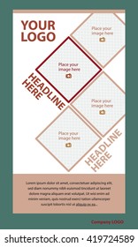 Newsletter corporate vector layout template for business or non-profit organization
