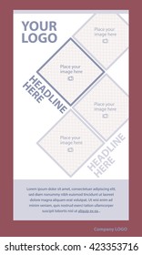 Newsletter corporate vector layout template for business or non-profit organization
