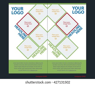 Newsletter corporate vector layout template for business or non-profit organization