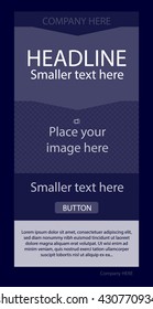 Newsletter corporate vector layout template for business or non-profit organization