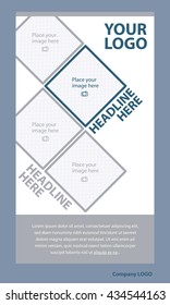 Newsletter corporate vector layout template for business or non-profit organization