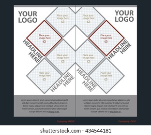 Newsletter corporate vector layout template for business or non-profit organization