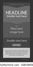 Newsletter corporate vector layout template for business or non-profit organization