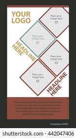 Newsletter corporate vector layout template for business or non-profit organization