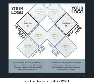 Newsletter corporate vector layout template for business or non-profit organization