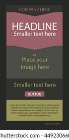 Newsletter corporate vector layout template for business or non-profit organization