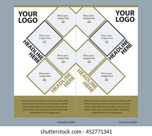 Newsletter corporate vector layout template for business or non-profit organization