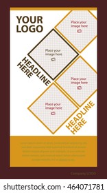 Newsletter corporate vector layout template for business or non-profit organization