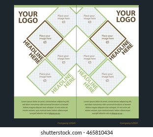 Newsletter corporate vector layout template for business or non-profit organization