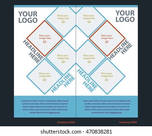 Newsletter corporate vector layout template for business or non-profit organization