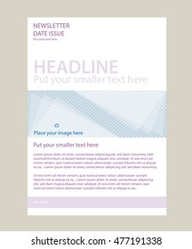 Newsletter corporate vector layout template for business or non-profit organization