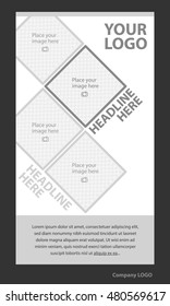 Newsletter corporate vector layout template for business or non-profit organization