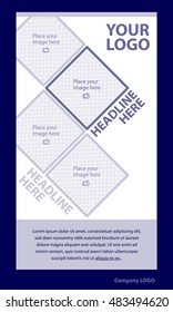 Newsletter corporate vector layout template for business or non-profit organization