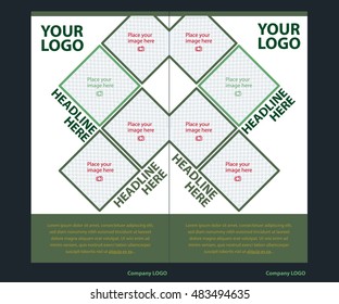 Newsletter corporate vector layout template for business or non-profit organization