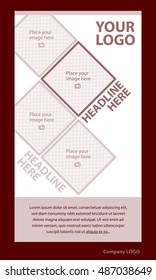 Newsletter corporate vector layout template for business or non-profit organization