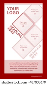 Newsletter corporate vector layout template for business or non-profit organization
