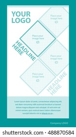 Newsletter corporate vector layout template for business or non-profit organization