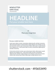 Newsletter corporate vector layout template for business or non-profit organization