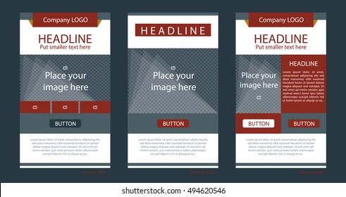 Newsletter corporate vector layout template for business or non-profit organization