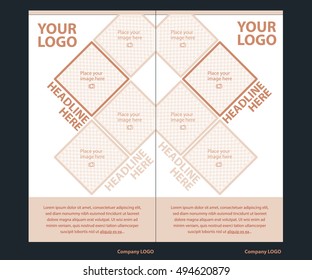 Newsletter corporate vector layout template for business or non-profit organization