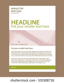 Newsletter corporate vector layout template for business or non-profit organization