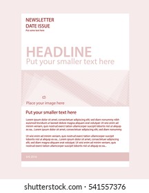 Newsletter corporate vector layout template for business or non-profit organization