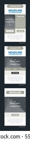 Newsletter corporate vector layout template for business or non-profit organization