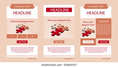Newsletter corporate vector layout template for business or non-profit organization