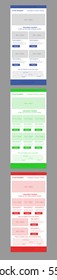Newsletter corporate vector layout template for business or non-profit organization