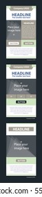Newsletter corporate vector layout template for business or non-profit organization