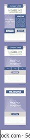 Newsletter corporate vector layout template for business or non-profit organization