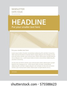 Newsletter corporate vector layout template for business or non-profit organization