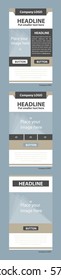 Newsletter corporate vector layout template for business or non-profit organization