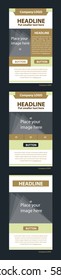 Newsletter corporate vector layout template for business or non-profit organization