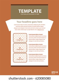 Newsletter corporate vector layout template for business or non-profit organization