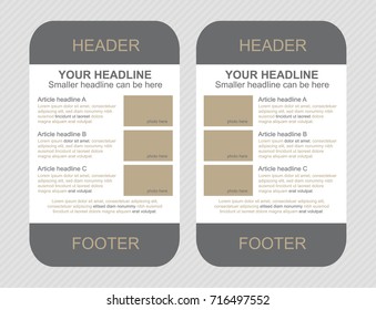 Newsletter corporate vector layout template for business or non-profit organization