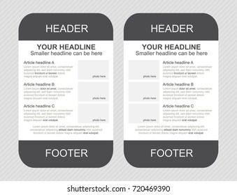 Newsletter corporate vector layout template for business or non-profit organization