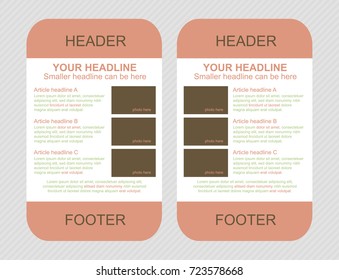 Newsletter corporate vector layout template for business or non-profit organization
