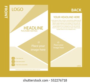 Newsletter corporate vector template with front and back layout