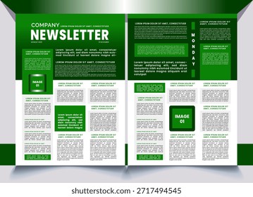 boletim informativo design limpo amostra moderna