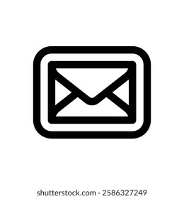 Newsletter. Editable stroke vector icon.