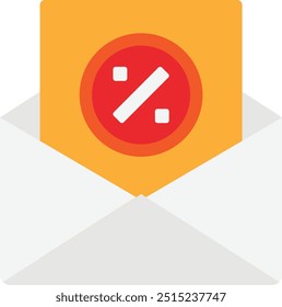 Newsletter Email Communication Icon Vector Flat Illustration