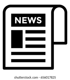 Newsletter Glyph Vector Icon