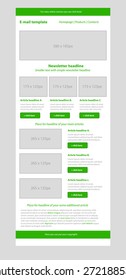Newsletter green template with business style