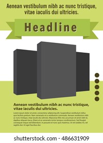 Newsletter with headline banner, copy, and objects