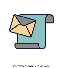 newsletter icon collection .design style with background
